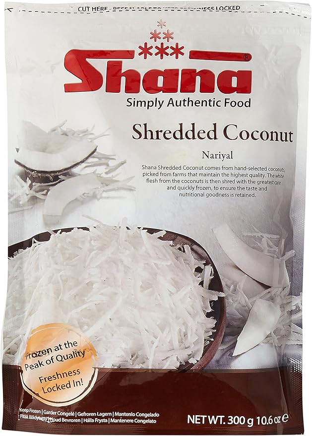 Shana Shredded Coconut, 300g (Frozen) Amazon.co.uk Grocery