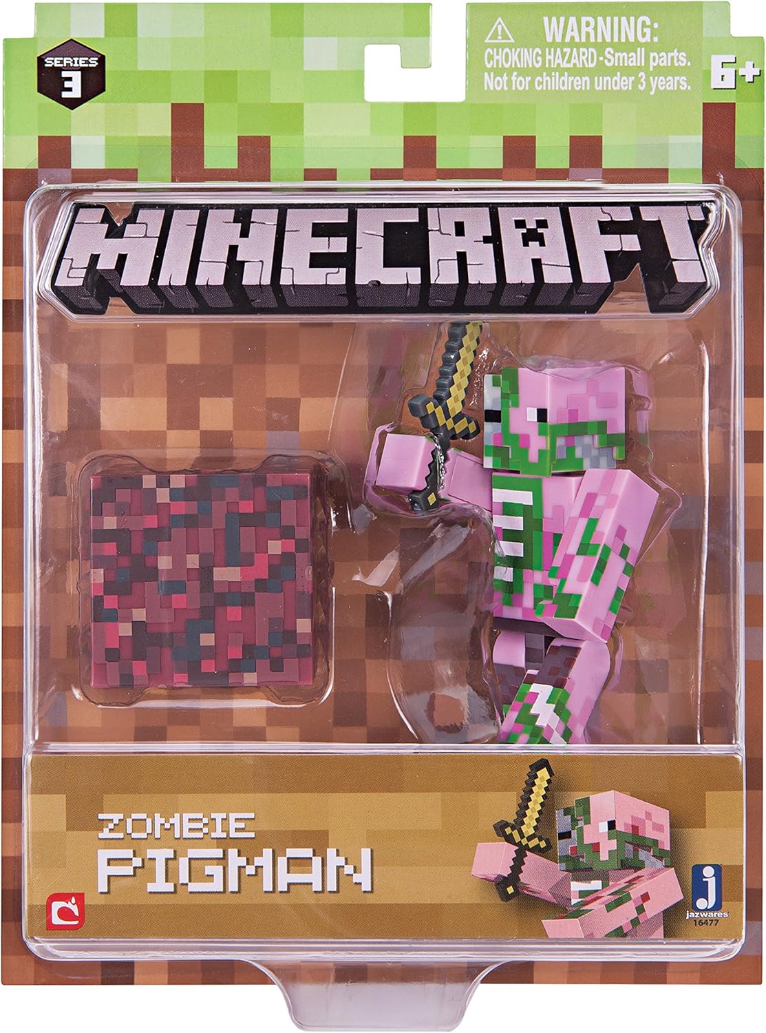 Amazon Com Minecraft Zombie Pigman Figure Pack Toys Games