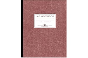 Roaring Spring Oversize Lab Book with Numbered Pages, 4x4 Grid Ruled, 11.75" x 9.25", 76 Sheets/152 Numbered Pages of premium 20 lb Green Paper, Red Board Cover