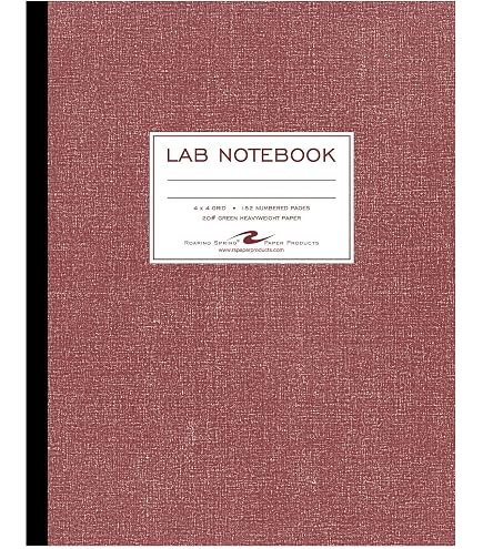Amazon.com : National Laboratory Notebook, 4 x 4 Quad Ruling, 11