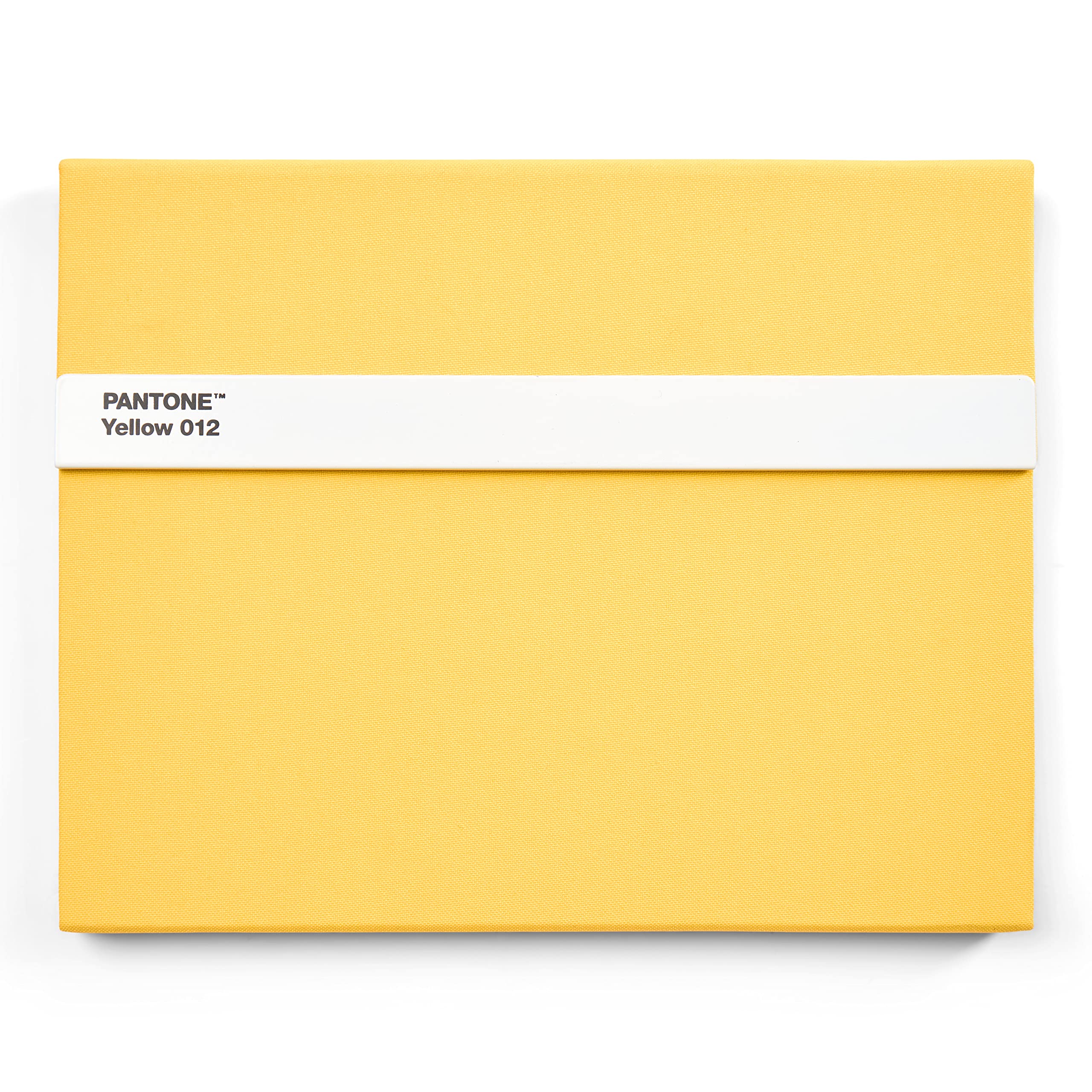 Pantone Yelllow 012 Plain Notebook with Pen and Ruler 160 Pages External Dimensions LxWxD: 240 x 190 x 20 mm