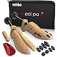Medipaq 2 Premium Pine Shoe Stretchers – Adjustable 4-Way Shoe Trees for Men – Includes Cedar Balls & Drawstring Bag – Gents’ US Size 8-13