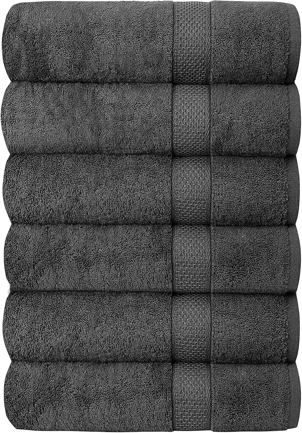 Quba Linen Luxury Hotel & Spa 100% Cotton Premium Bath Towels Set of 6 - 24x48 inch Ultra Soft Large Bath Towel Set Highly Absorbent Daily Usage Ideal for Pool and Gym Pack of 6: Kitchen & Dining