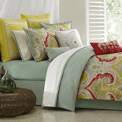 Buy Echo Design Jaipur Comforter Set Queen Size Aqua Yellow