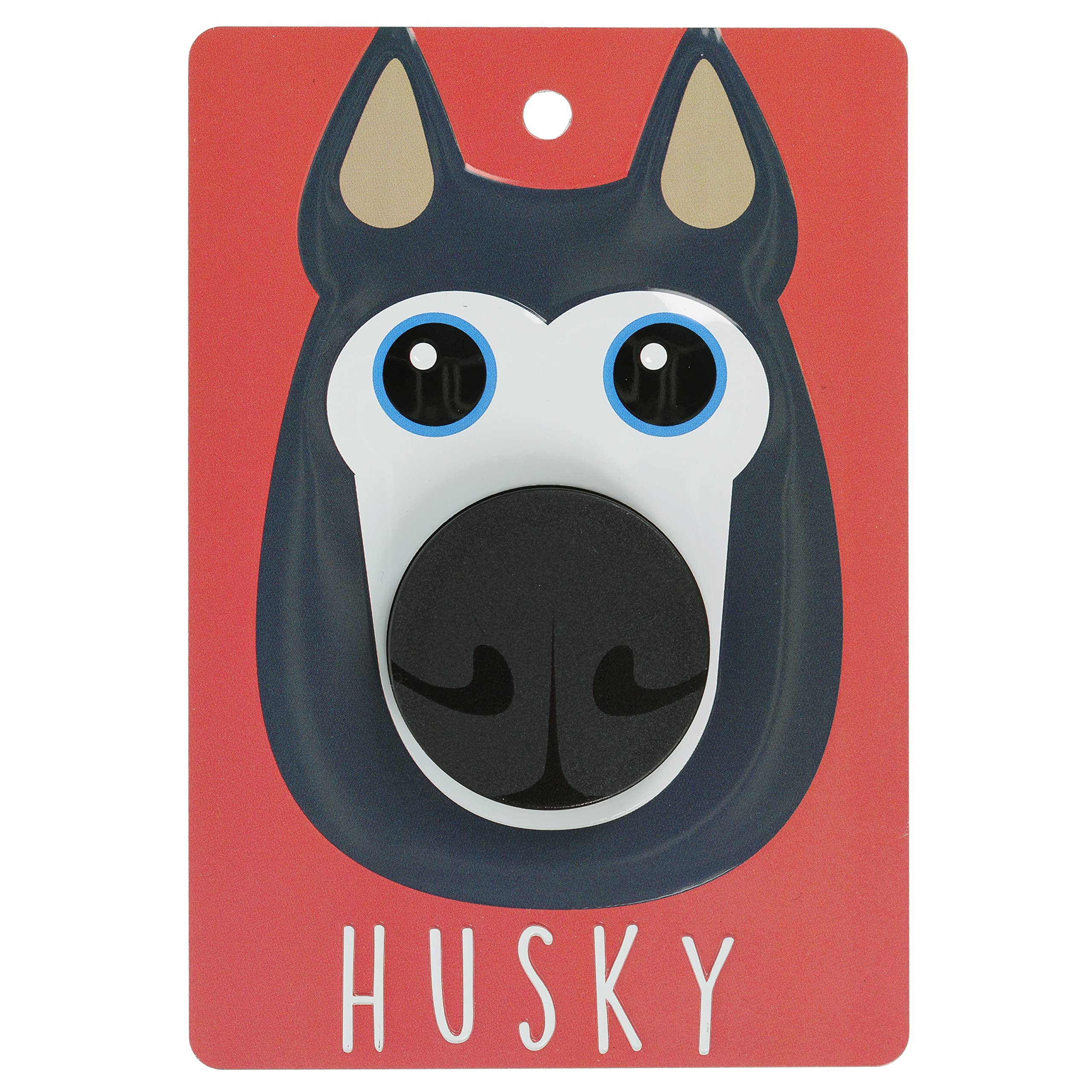 Pooch Pals Husky Dog Lead Holder Wall Mounted Plaque Pop-Out Hook Hanger