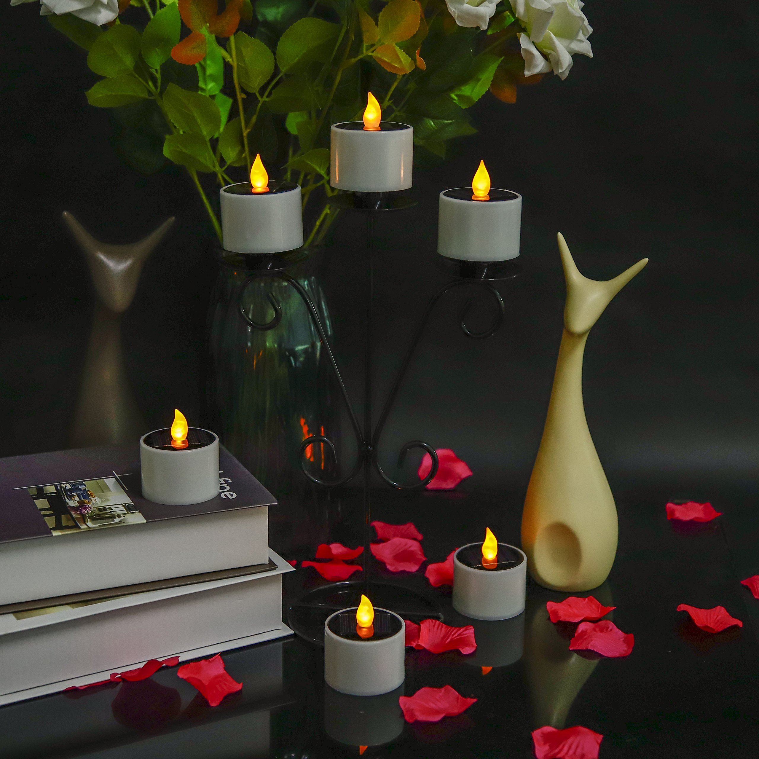 HanSemay Flameless Set of 6 Christmas Candles for home decor birthday, churches, parties and Christmas, Batteries Not Included (6pcs)