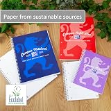 Oxford Campus A4 Notebook Wirebound 8 mm Margin 140 Pages Pack of 5 Optik Paper+ view 7