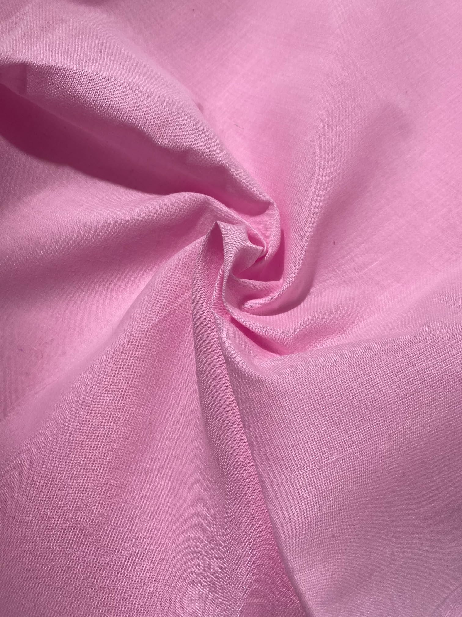 Fancy Textiles Plain Polycotton Dress Craft Fabric 44'' Wide (5 Meter, Baby Pink)