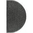 Andersen Waterhog Eco Grand Premier Half Oval Entrance Mat - Indoor/Outdoor, 3' X 6', Indigo