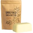 Raw Shea Butter – 100% Pure Unrefined African Shea Butter, 1 lb Block | Deep moisturizer for dry skin, face, hair and scalp.