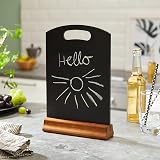 Chalkboards UK Handheld Table Top Blackboard with Plinth 31 x 21 cm Black view 2
