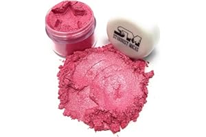 Stardust Micas Pigment Powder Cosmetic Grade Colorant for Makeup, Soap Making, Epoxy Resin, DIY Crafting Projects, Bright True Colors Stable Mica Batch Consistency (10 Gram Jar, Pink Watermelon)