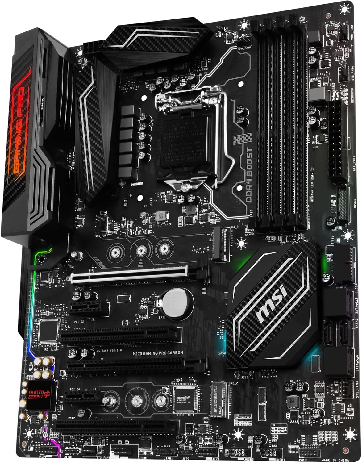 Amazon MSI H270 GAMING PRO CARBON ATXゲーミングマザーボード [第7世代Core Kaby Lake