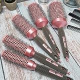 Head Jog 77 Pink Radial Brush Ceramic Coated Barrel 33mm Nylon Bristles view 2