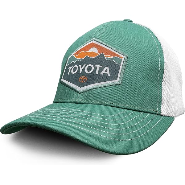 Toyota Raymond Trucker Cap, Mesh Back, Khaki with Red and  display picture 3