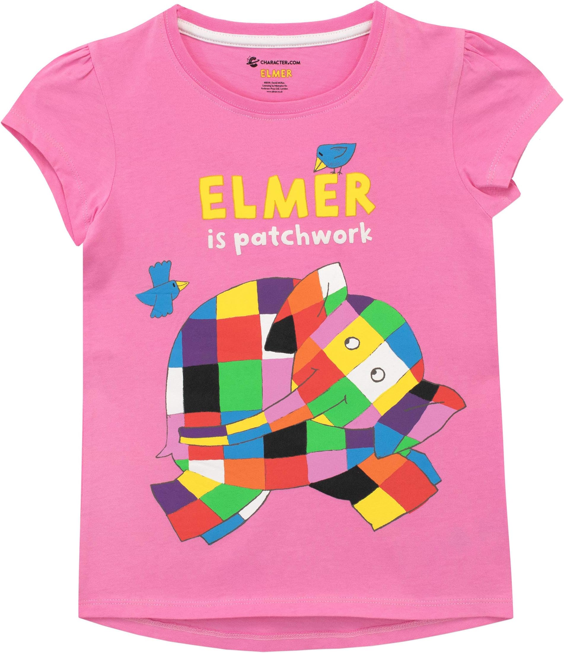 Elmer The Patchwork Elephant Girls' T-Shirt