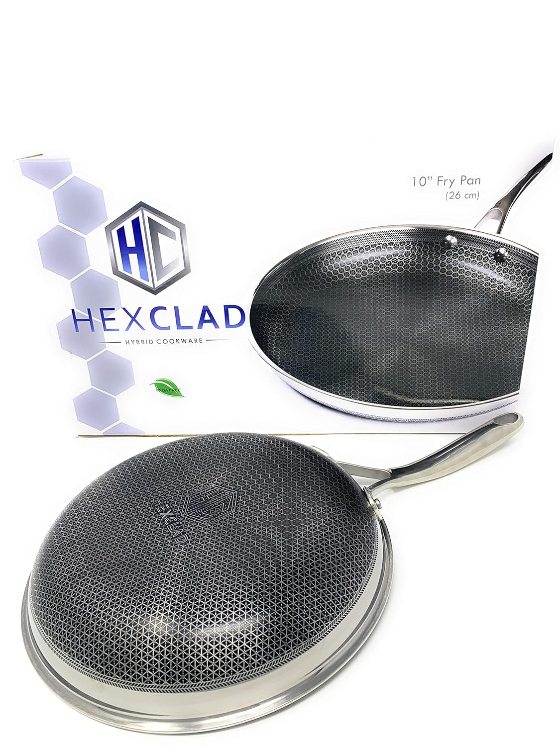 HexClad Hybrid Stainless/Nonstick inside and out Commercial Cookware