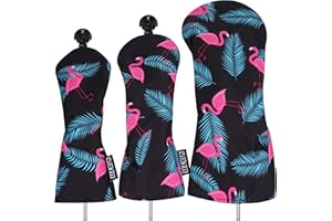 VIXYN Golf Club Covers - 3 Pack Golf Club Head Covers for Driver, Woods and Hybrid - Driver Headcover to Fit All Golf Clubs