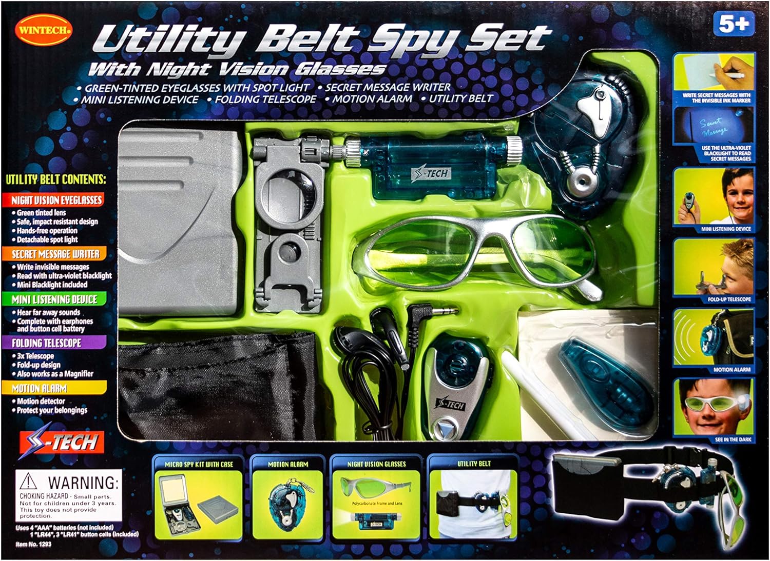 Wintech Utility Belt Spy Set with Night Vision Glasses BigaMart