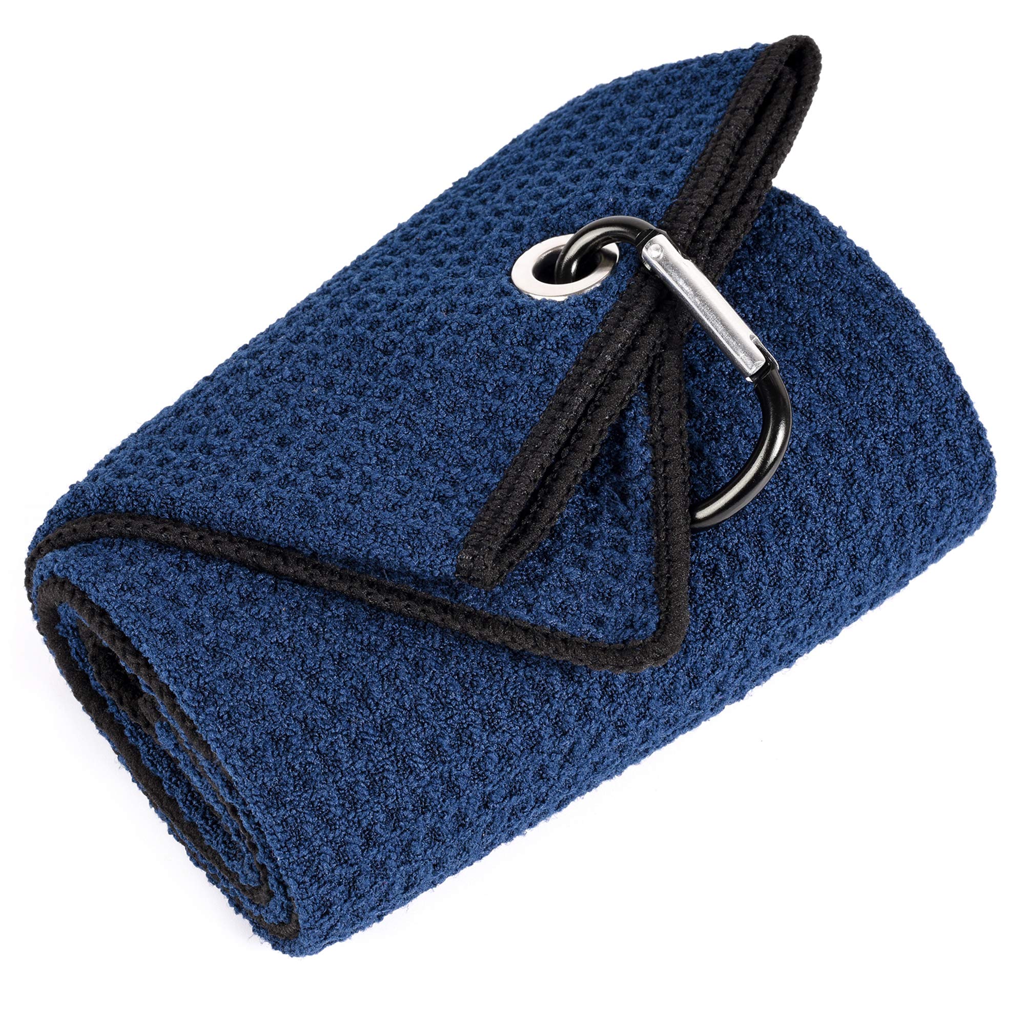 Mile High Life Golf Towel | Tri-fold Waffle Towels | Premium Microfiber Fabric | wiith Heavy Duty Carabiner Clip