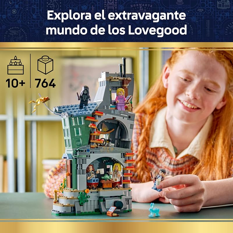 Harry Potter Casa de Luna Lovegood de Juguete - Kit de Maquetas con Ladrillo con Luz y 5 Minifiguras Inc. Hermione - Decoración del Dormitorio - Regalo para Niñas, Niños y Fans de 10+ Años 76467 — foto 2 de 8