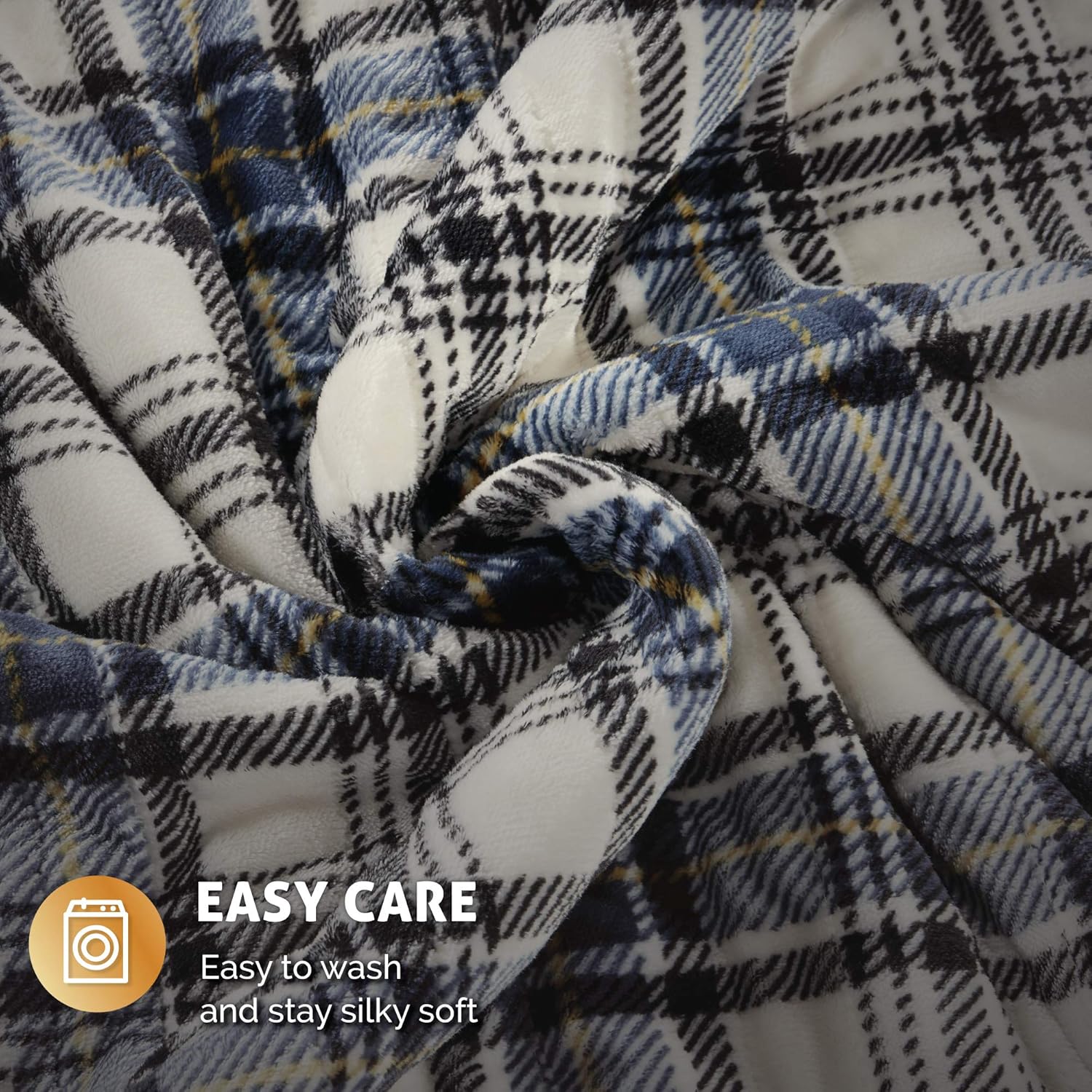 Hyde Lane Sherpa Heated Blanket - Plaid Blue | Luxury 60x70 Oversized Plush Therapedic Electric Throw | Extra Cozy & Soft | 3 Heat Settings | Automatic - Shut Off | Machine Washable: Kitchen & Dining