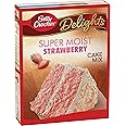 Betty Crocker Super Moist Strawberry Cake Mix, 15.25 oz (Pack of 6)
