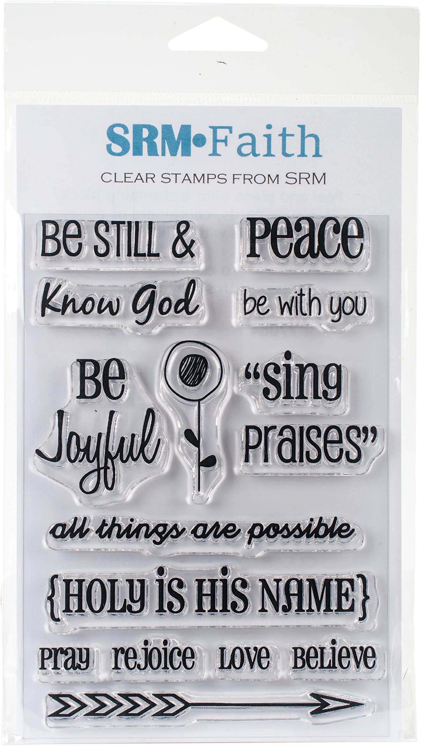 SRM Stickers Words of Faith 2 Clear Stamp with Image
