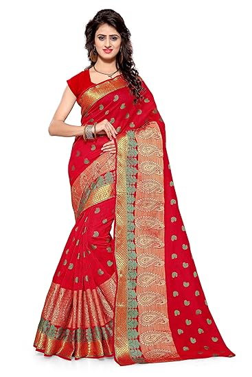 amazon red saree