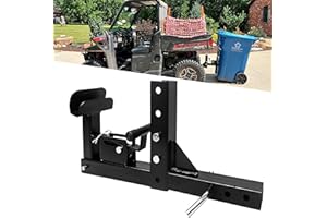 VONLX Adjustable Trash Can Transporter Hitch with Adaper Garbage Can Hauler Towing Hitch Carrier with 2'' Hitch Receiver Fits Most Models of Trailers,Trucks,Cars,Golf Carts,ATVs