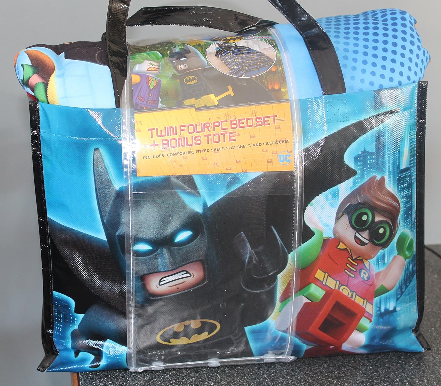 Dc Lego Batman Twin Reversible Comforter Four Piece Bed Set Plus
