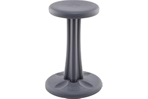 KORE DESIGN LLC KORE DESIGN Wobble Stool Chair, Girls + Boys Kid Desk Stools, Ergonomic Small Office Chairs, Flexible Seating for Active Kids, ADD/ADHD, Classroom, School, Home, Pre-Teen (18.7in), Age 10-11 yrs, Grey
