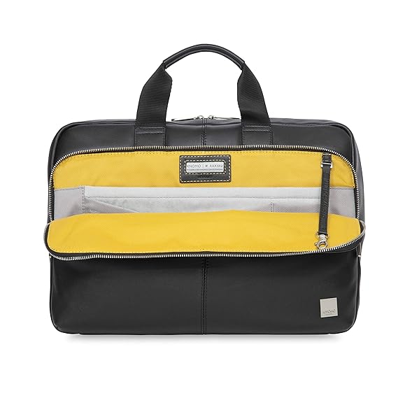 Knomo Luggage Classic Newbury Full Leather Single Zip Brief 15