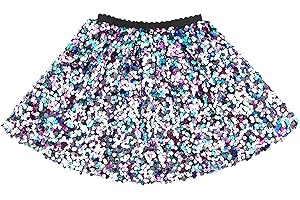 Flofallzique Girls Sequin Skirts Glitter Short Kids Sparkle Skirt Toddler Tutu Girls Clothes