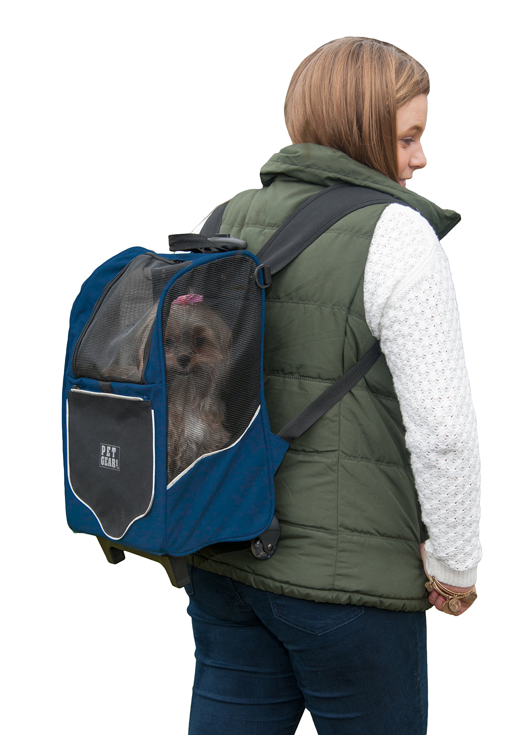 Pet Gear IGO2 Roller Mesh Backpack Travel Carrier Car Seat for Cats