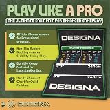 Designa Darts Non Slip Carpet Darts Mat Green 60cm view 2