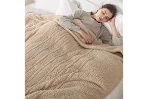 ESTINGO Full Size Heated Blanket, Heating Blanket Full Size with 6 Heating Levels & 1-10 Hours Adjustable Timer, Full Body Warming Sherpa Fast Heating for Bedding, 72"X84", Milk Coffee
