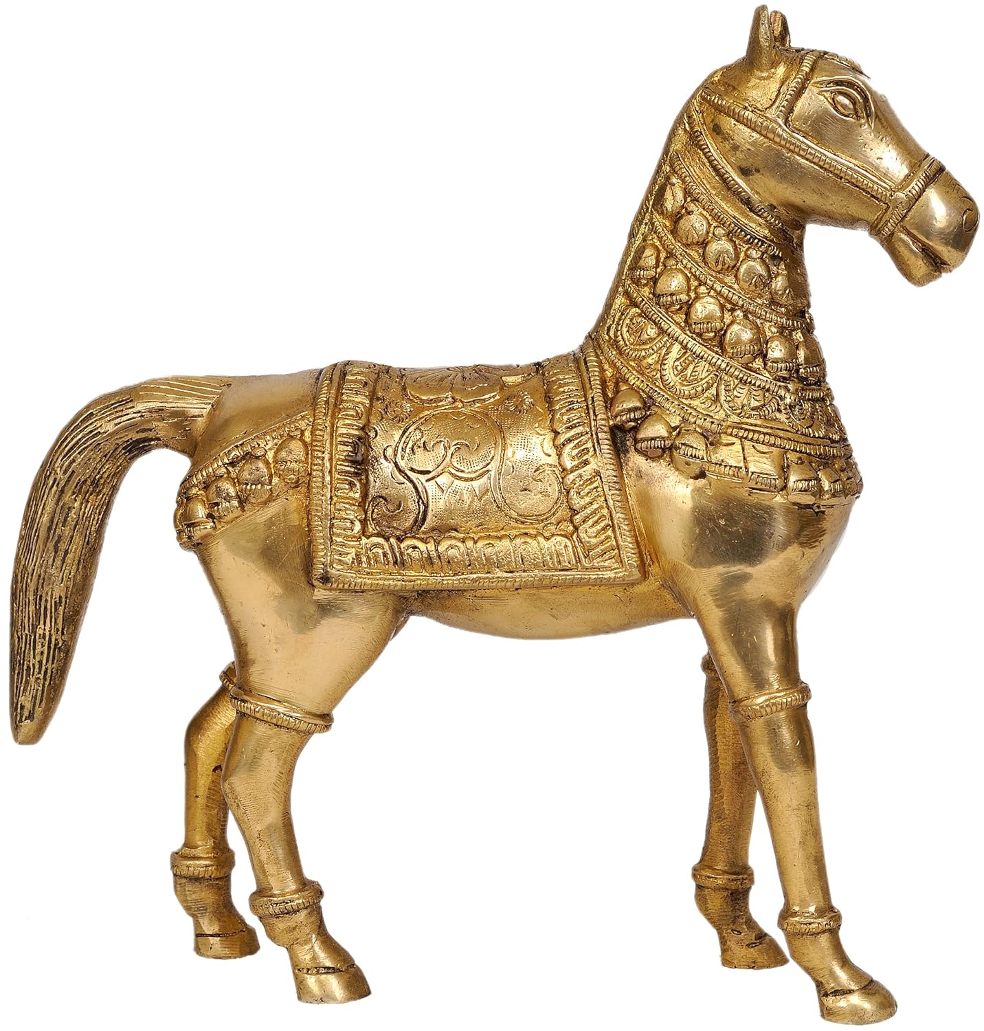 Buy Exotic India Decorated Horse Brass Statue Online at Low Prices in