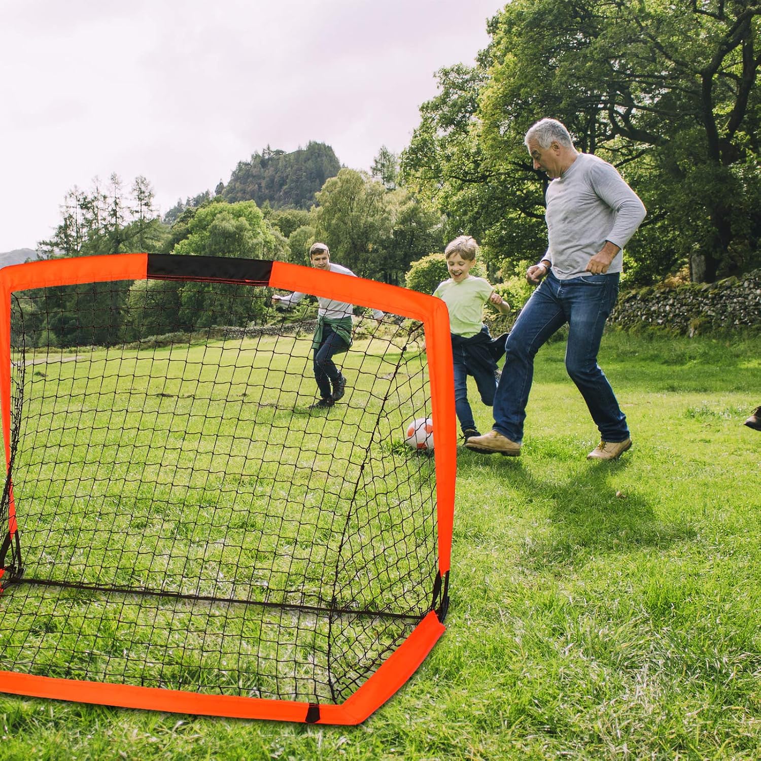 WEKEFON Soccer Goals, Set of 2 - Size 3.6'x2.7' Portable Foldable Soccer Nets for Backyard Games and Training Goals for Kids and Youth Soccer Practice with Carry Bag : Sports & Outdoors