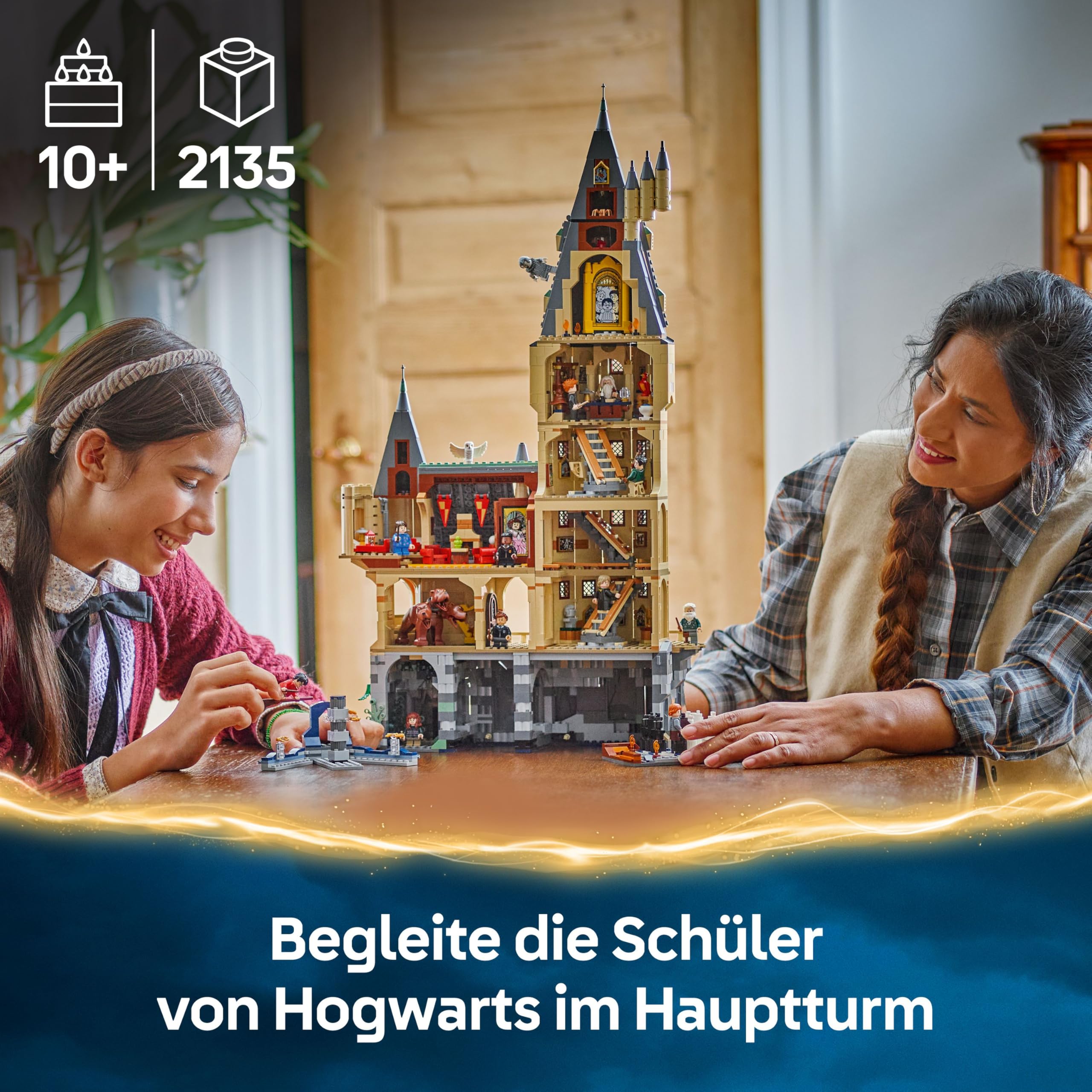 LEGO Harry Potter Schloss Hogwarts: Der Hauptturm - Spielzeug mit fliegendem Schlüssel, Zauberschachzimmer, 12 Minifiguren - Geschenk für Jungen, Mädchen & Erwachsene Fans ab 10 Jahren - 76454 2
