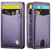 PlusnapX Slim Wallet for Women RFID Blocking Credit Card Holder Bifold Front Pocket Mini Wallet with 8 Card Slots and 2 Cash Pockets, Minimalist PU Leather Small Travel Purse Compact Gift, Purple