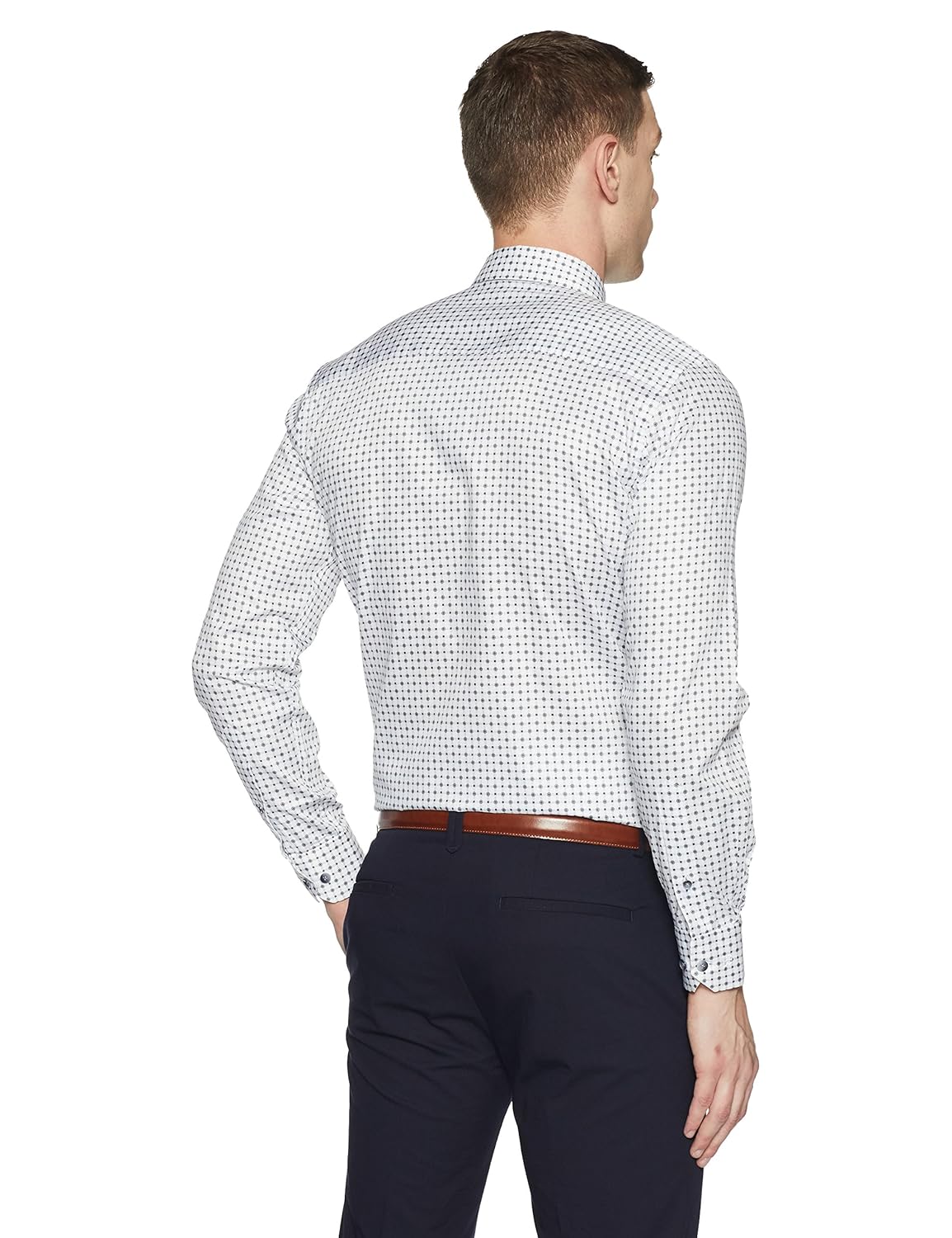 raymond men's printed regular fit formal shirt