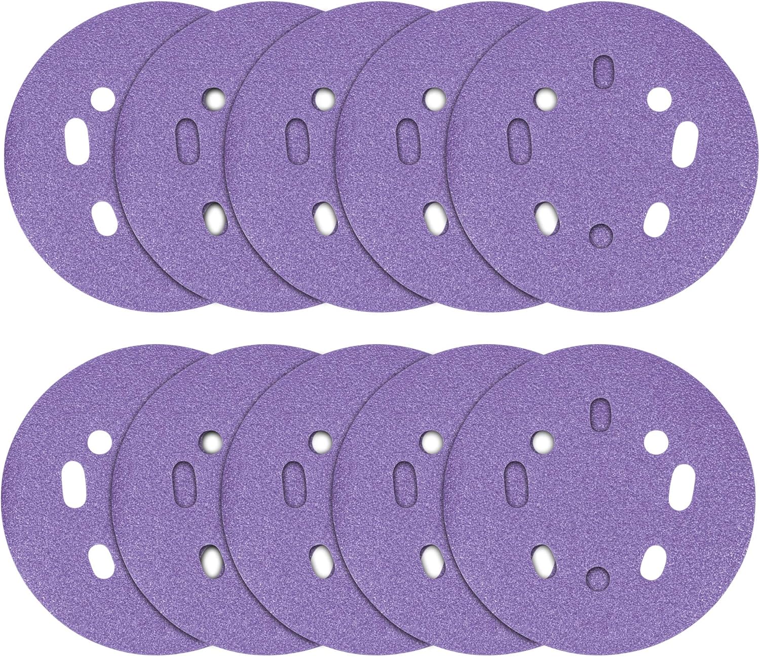 Trend Aluminium Oxide 125mm Random Orbit 120 Grit Sanding Discs, AB/125/120A, Pack of 10, 125mm, 120 Grit, 120 Grit (Pack of 10)