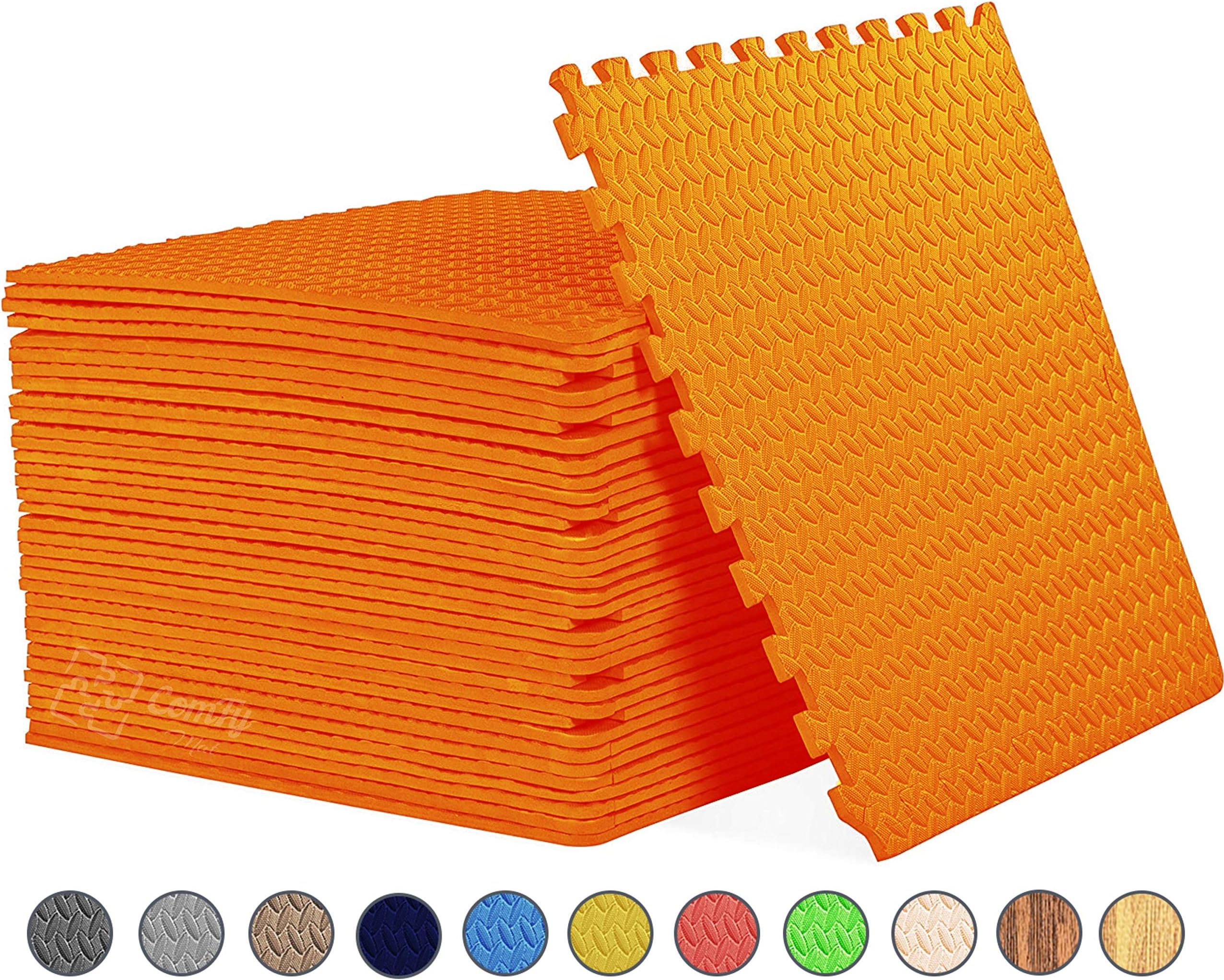 ComFy Puzzle Exercise Mat, EVA Foam Interlocking Tiles, Protective Flooring for Gym Equipment