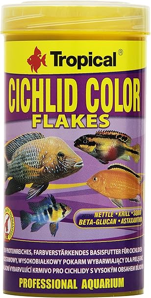 tropical cichlid color flakes