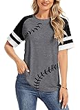 ETATNG Baseball Mom Shirt for Womens Raglan Shirt