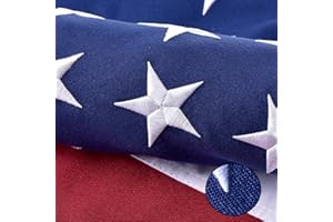 VORENUS American Flag for Outside 3x5 FT, Deluxe Heavy Duty Spun Polyster, TearProof and Waterproof Super Tough Series, All Weather High Wind USA US Flag with Embroidered Stars, Sewn Stripes, Brass Grommets