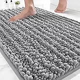 Yimobra Bathroom Rugs, High-Density Chenille Bath Mat, Soft & Absorbent | Plush Shaggy Shower Rug, Bathroom Floor Mat for Tub