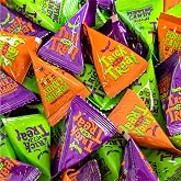 Halloween Candy Individually Wrapped, Popping Candy, 40 Count Pack | Orange, Green Apple, Grape, Trick or Treat Candy, Popping Rocks