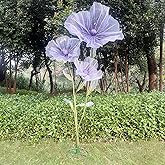 Wedding Decorations for Reception, Giant Flowers for Decoration, 3pc Large Artificial Silk Flowers Decoration with Stand for Party Decor, Home Decor, Photographic Props, Shop Window Display (Purple)